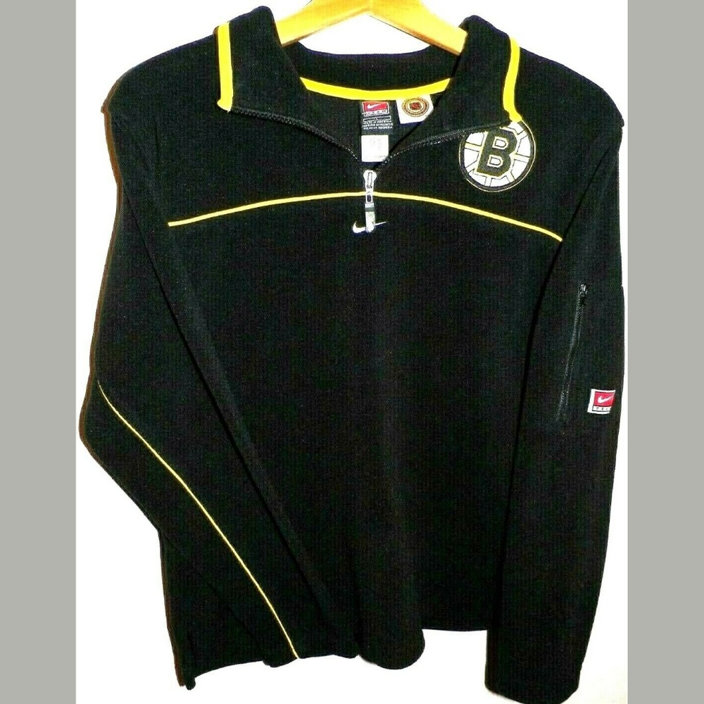 Boys L Boston Bruins Fleece Pullover Jacket Nike